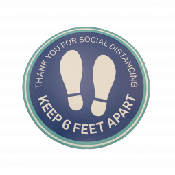 Custom Social Distance Floor Marker - 12in