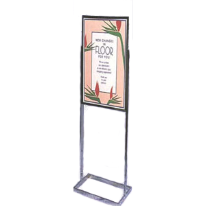 Poster Sign Frame Stand, 14 x 22 Polished Chrome